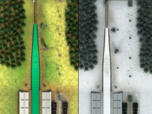 Ski jumping hill high detail 3D-Modell