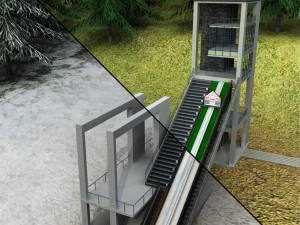 Ski jumping hill high detail 3D Model