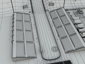 Ski jumping hill high detail 3D-Modell