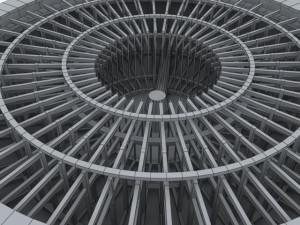 cooling tower power plant with interior 3Dモデル