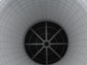 cooling tower power plant with interior 3Dモデル