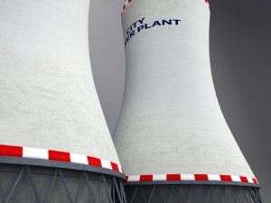 cooling tower power plant low Modelo 3D