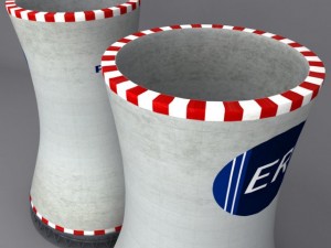 cooling tower power plant low Modelo 3D