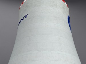 cooling tower power plant low Modelo 3D