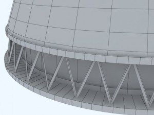 cooling tower power plant low Modelo 3D
