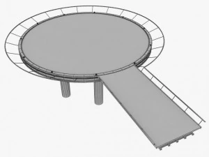 helipad rounded 3D Model