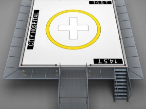 helipad square Modelo 3D