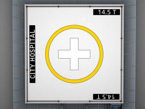 helipad square Modelo 3D