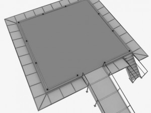 helipad square Modelo 3D