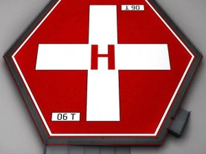 helipad hexagon 3D Model