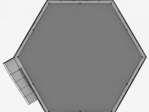 helipad hexagon Modèle 3D