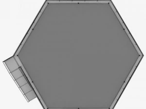 helipad hexagon 3D Model