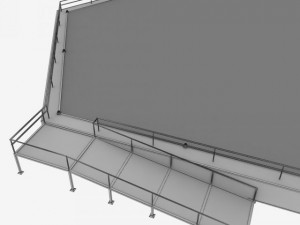 helipad hexagon Modèle 3D