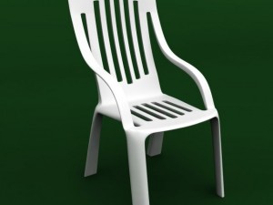 garden plastic furniture set Modelo 3D