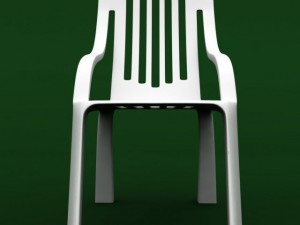 garden plastic furniture set Modelo 3D