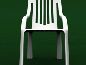 garden plastic furniture set 3D Model