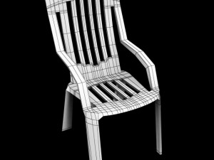 garden plastic furniture set Modelo 3D