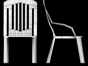garden plastic furniture set Modelo 3D