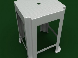 garden plastic furniture set Modelo 3D