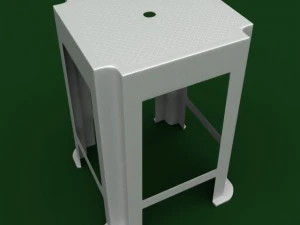 garden plastic furniture set 3D Model