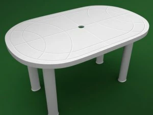 garden plastic furniture set 3D Model
