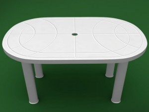 garden plastic furniture set Modelo 3D