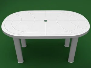 garden plastic furniture set 3D Model