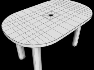 garden plastic furniture set 3D Model