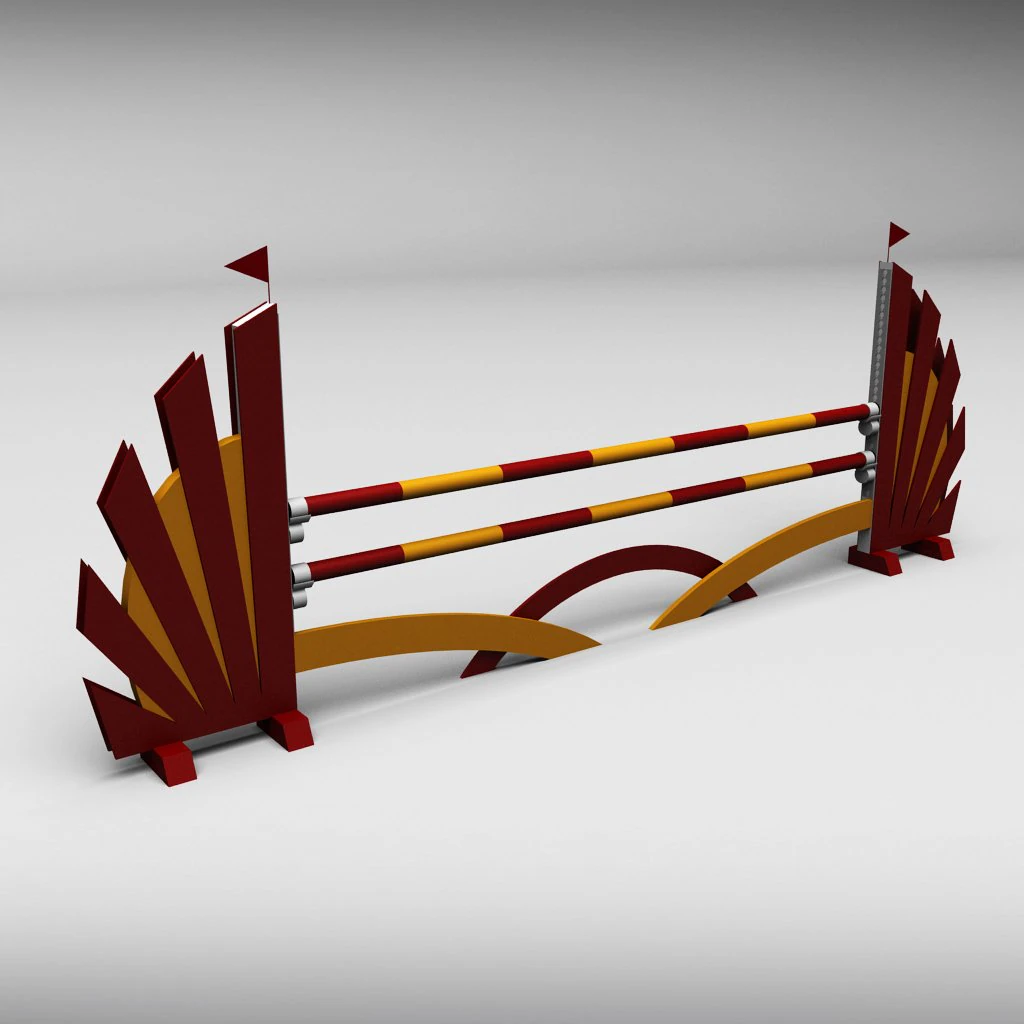 horse jump obstacle 01 3D Model .c4d .max .obj .3ds .fbx .stl .blend