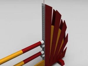 horse jump obstacle 01 3D Model