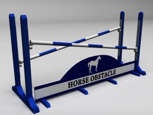 horse jump obstacle 05 3D Model