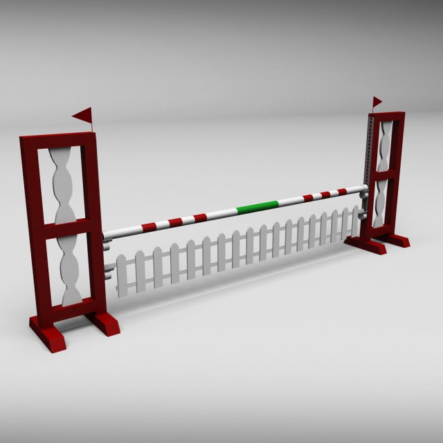 horse jump obstacle 02 3D Model .c4d .max .obj .3ds .fbx .stl .blend 