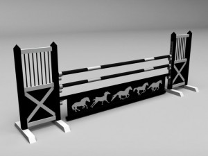 horse jump obstacle 08 3D Model