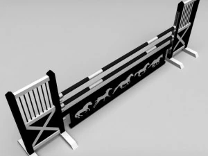 horse jump obstacle 08 3D Model
