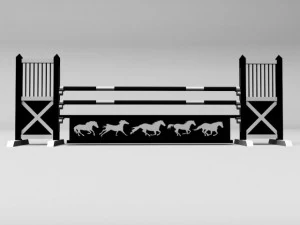 horse jump obstacle 08 3D Model