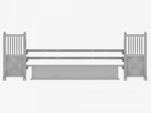 horse jump obstacle 08 3D Model
