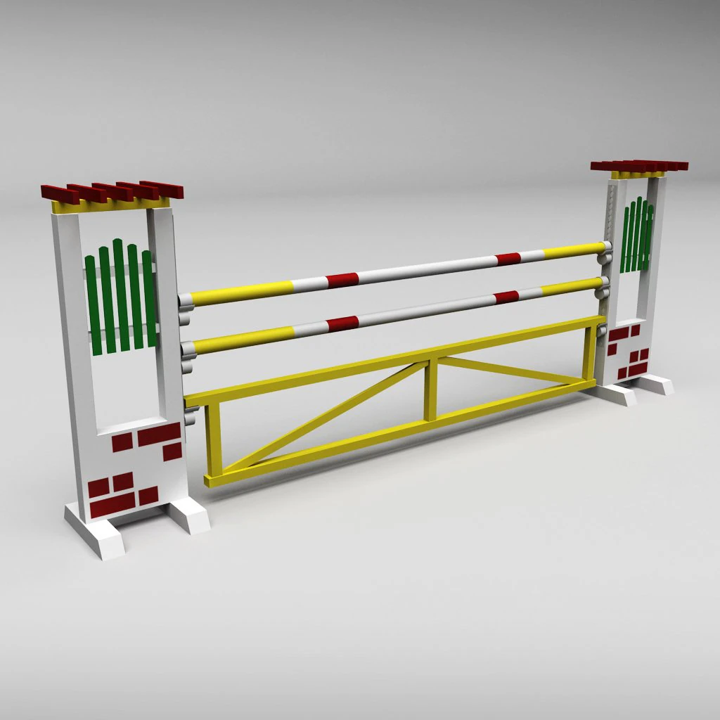 horse jump obstacle 04 3D Model .c4d .max .obj .3ds .fbx .stl .blend 