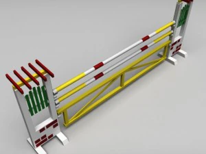 horse jump obstacle 04 3D Model