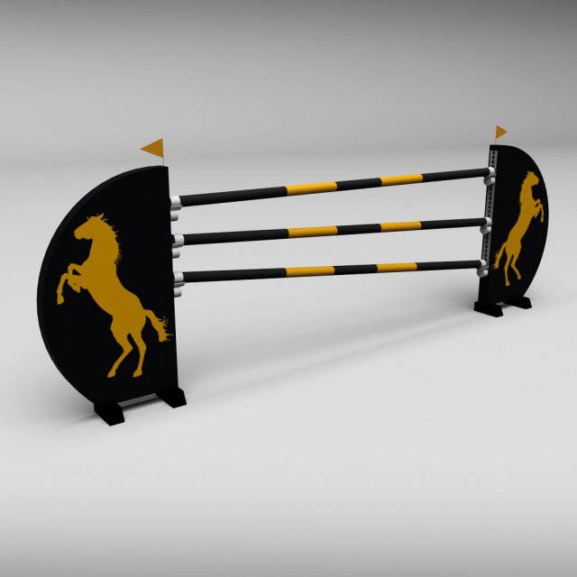 horse jump obstacle 07 Model 3D .c4d .max .obj .3ds .fbx .stl .blend 