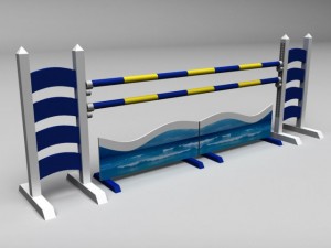 horse jump obstacle 06 3D Model