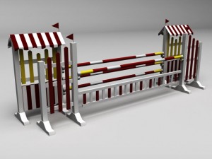 horse jump obstacle 10 3D Model