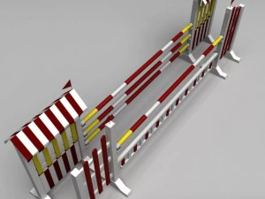 прыжок с препятствиями на лошади 10 3D Модель