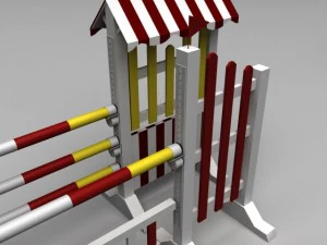 прыжок с препятствиями на лошади 10 3D Модель