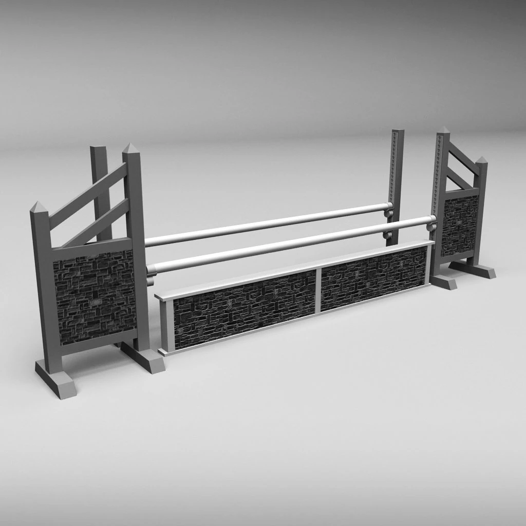 horse jump obstacle 03 3D Model .c4d .max .obj .3ds .fbx .stl .blend 