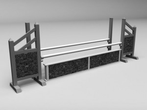 horse jump obstacle 03 Modelo 3D