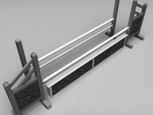 horse jump obstacle 03 3D Модель