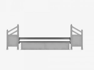 horse jump obstacle 03 3D Model