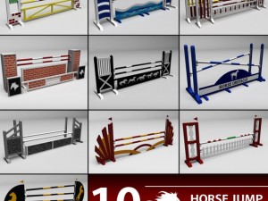 horse jump obstacle pack 3D मॉडल