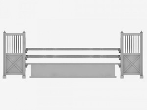 horse jump obstacle pack 3D Model
