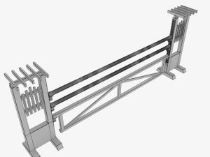horse jump obstacle full pack 3D Model